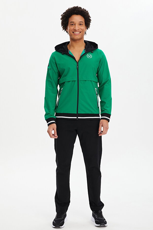 Erkek Yeşil Kapüşonlu Dokuma Eşofman Üstü 2008 - 4