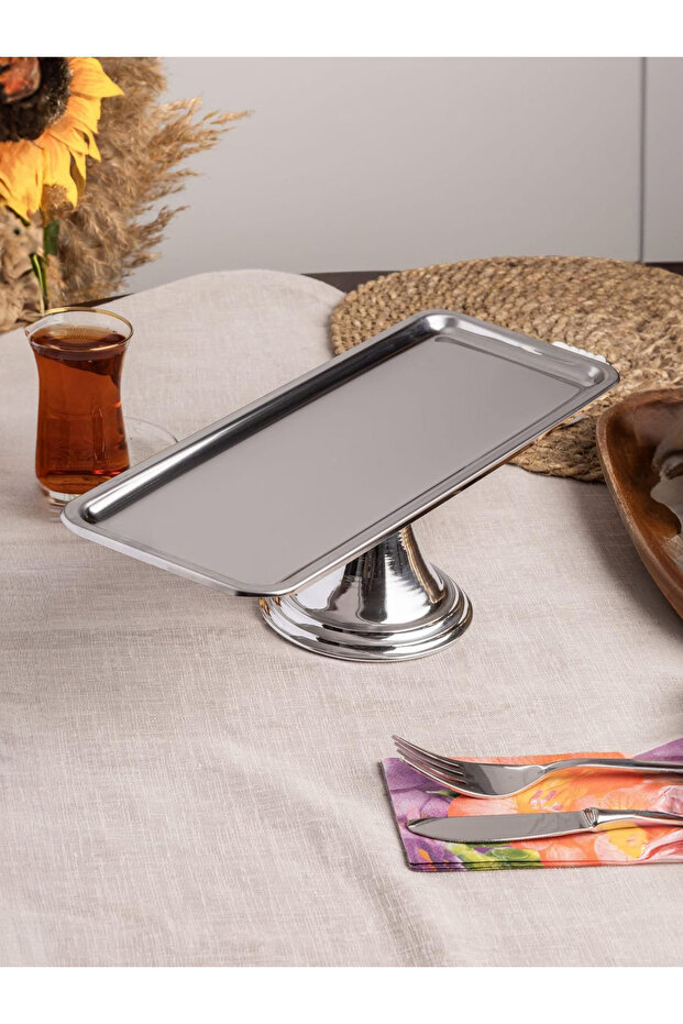 حامل عرض بقدم باتون - فضي - 2