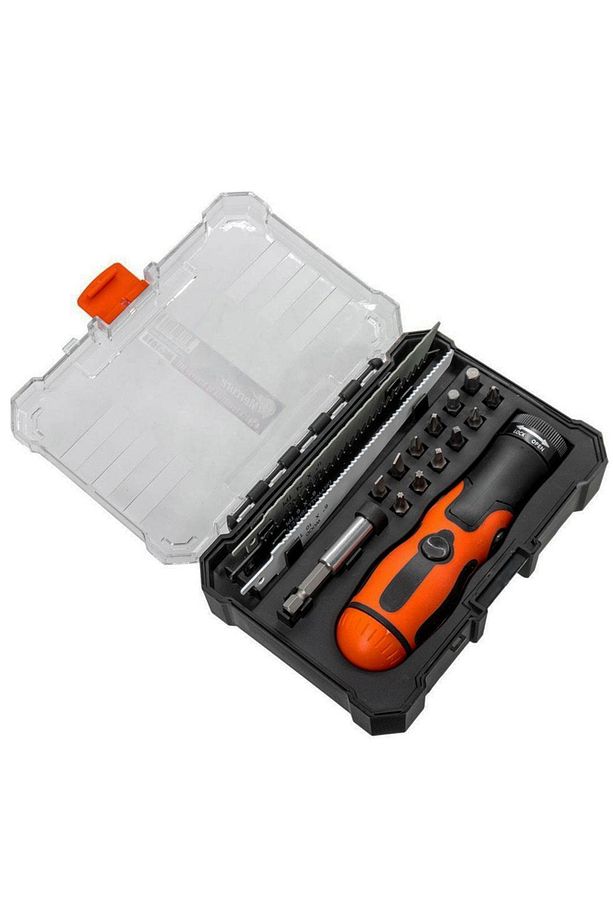 Tornavida Bits Uç ve Dekubaj Testere Seti 18 Parça Kesme Set Yıldız Torx Vida Ucu - 5