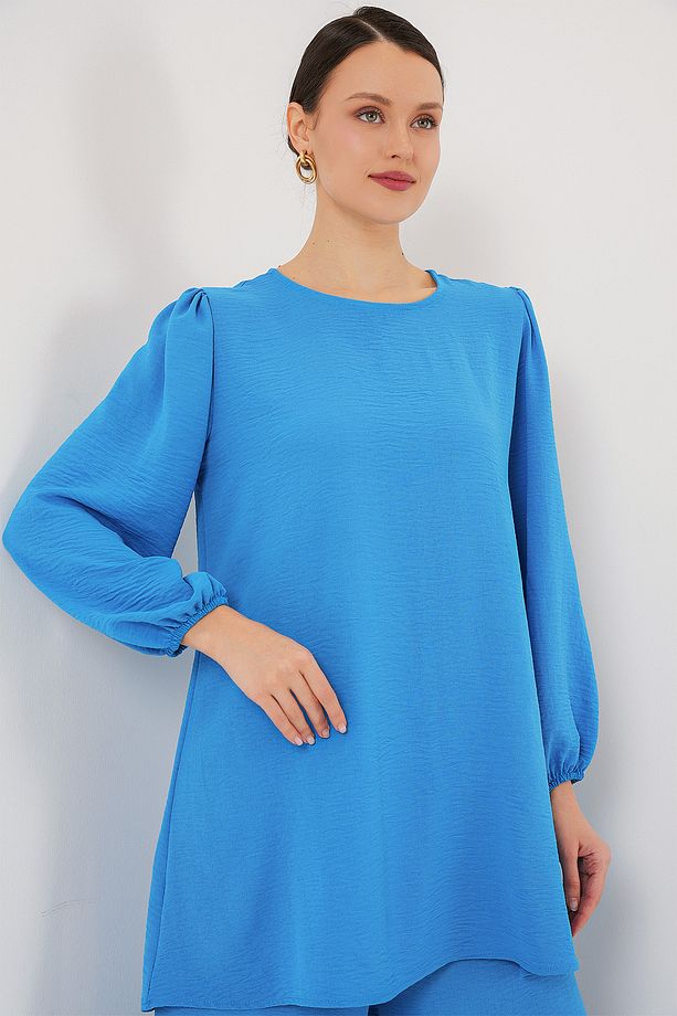 Kadın Tunik Pantolon Alt Üst Takım 6712 - Mavi - 3