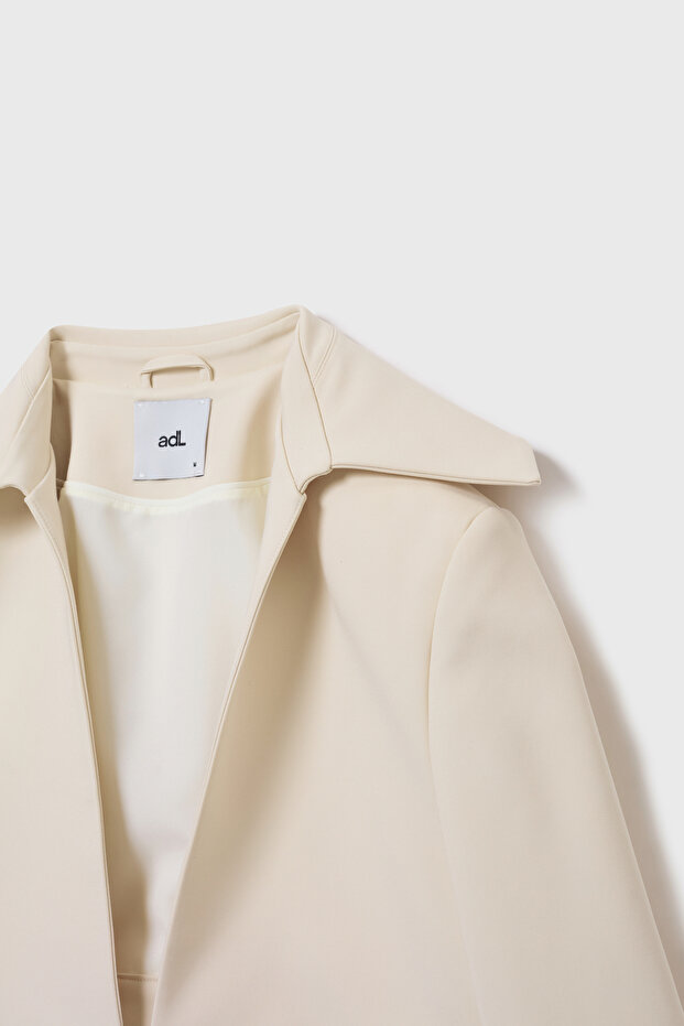 Düğmeli Crop Ceket - 9