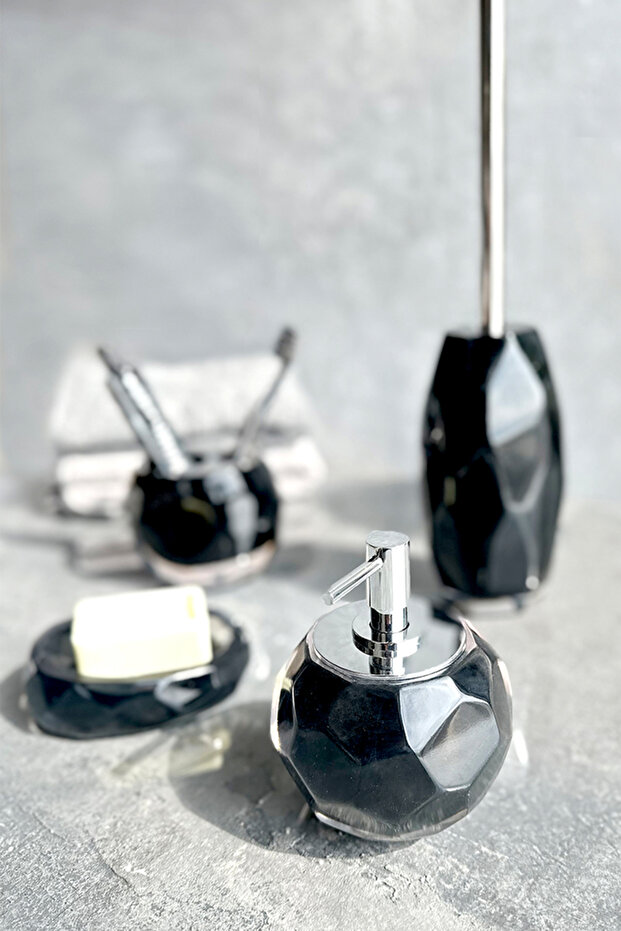 Joseph 4 Parça Banyo Seti Siyah - 3