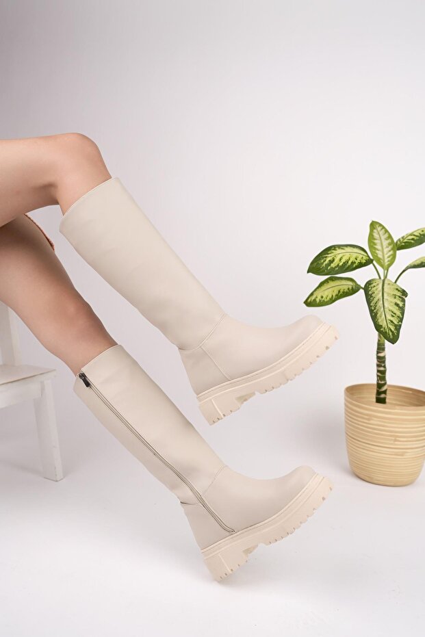 Bery Kadın Kalın Taban Çizme - 4