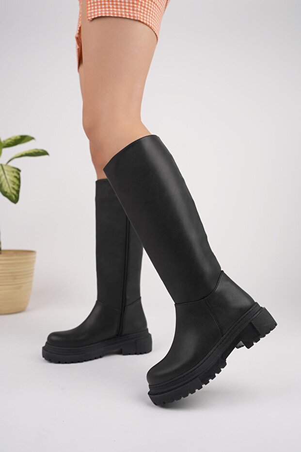 Bery Kadın Kalın Taban Çizme - 1