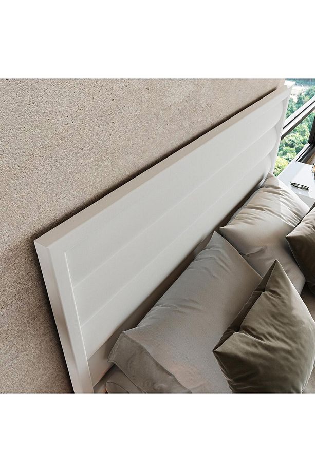 Hüma Model Beyaz Renk Ahşap Tek Başlık ( YATAY ) - 3