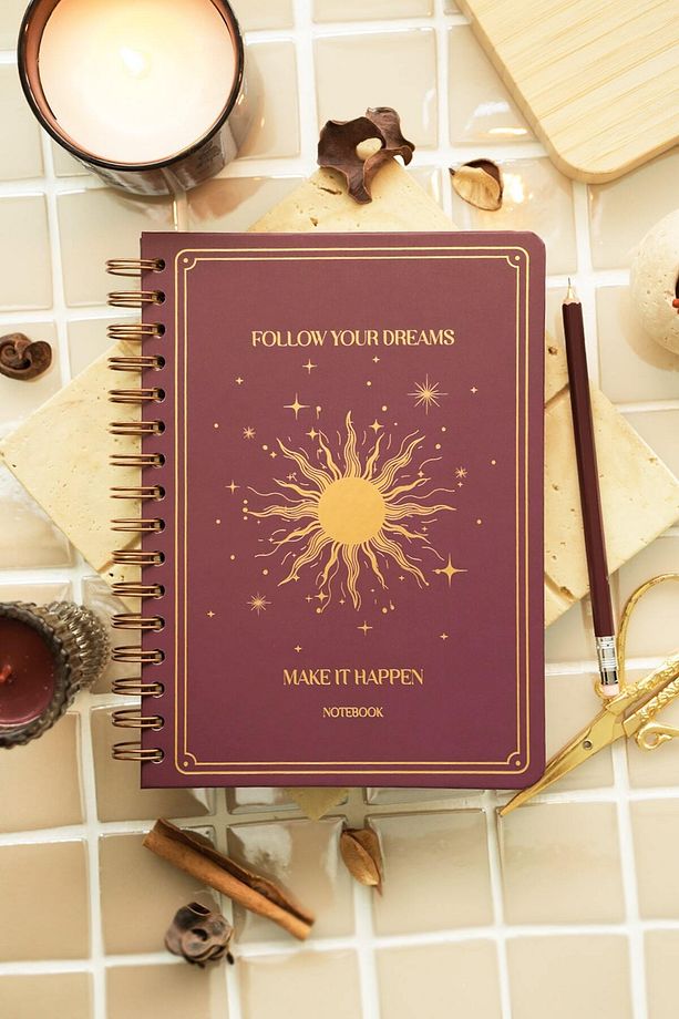 Bullet Journal Edition A5 15x21 cm Spiralli Noktalı Tarihsiz Not Defteri Güneş - 3