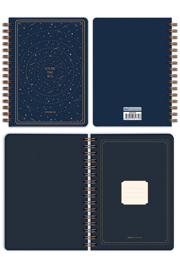Bullet Journal Edition A5 15x21 cm Spiralli Noktalı Tarihsiz Not Defteri Yıldızlar - 7