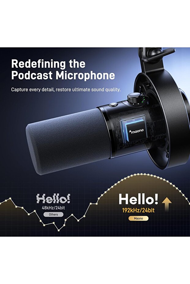 Pd300x Dinamik Mikrofon-xlr Usb Podcast Kayıt Içerik Ev Stüdyosu Seslendirme Gürültü Azaltma - 6