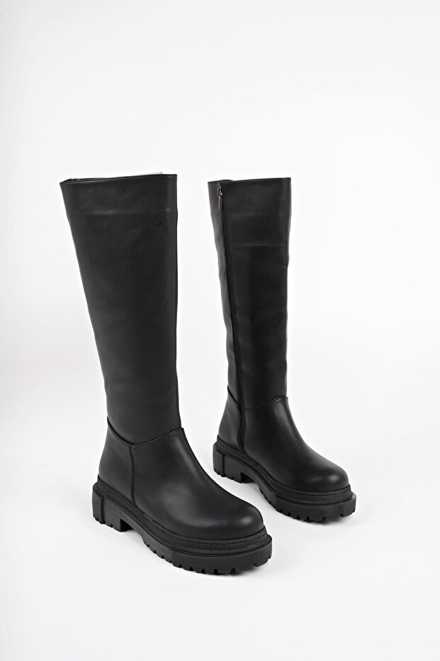 Bery Kadın Kalın Taban Çizme - 5