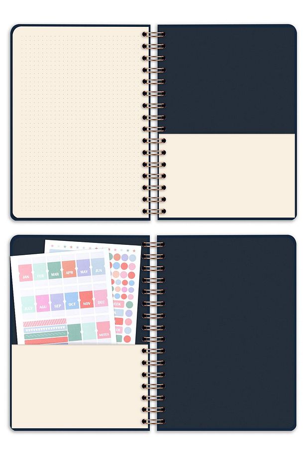 Bullet Journal Edition A5 15x21 cm Spiralli Noktalı Tarihsiz Not Defteri Yıldızlar - 8