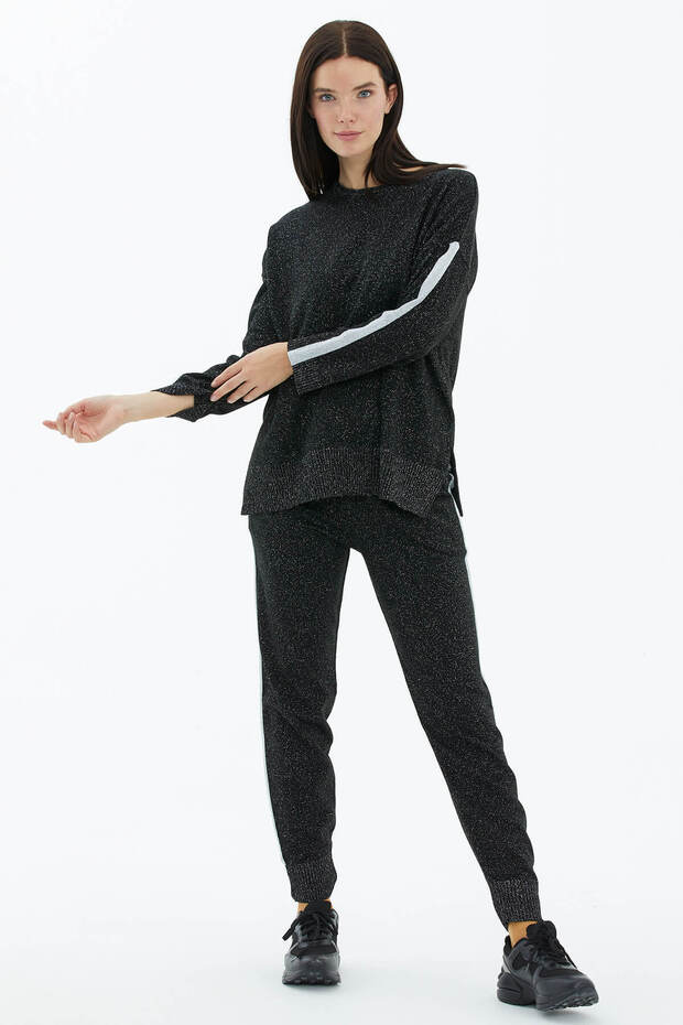 Simli Triko Takım - Siyah - 1