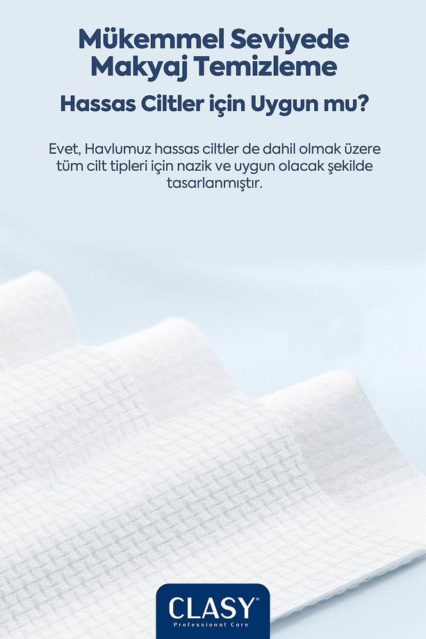 Clean Towels Xl - 50'li Makyaj Temizleme Ve Yüz Temizleme Havlusu / Tek Kullanımlık - 6