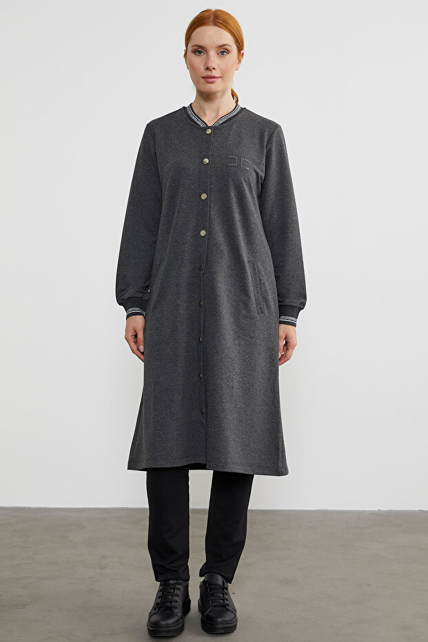 قبعة ذات ياقة جديدة - أنثراسايت - 1