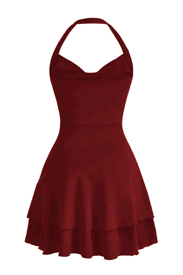 Μίνι φόρεμα Halterneck 5022 - 2