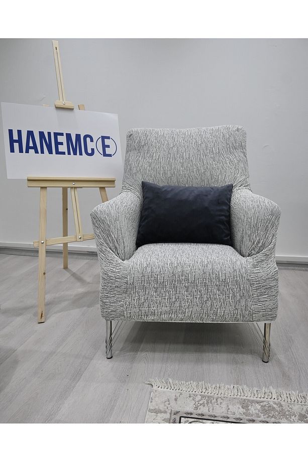 Streç Lastikli Esnek Yıkanabilir Pamuklu Jakarlı Berjer Koltuk Örtüsü - 2