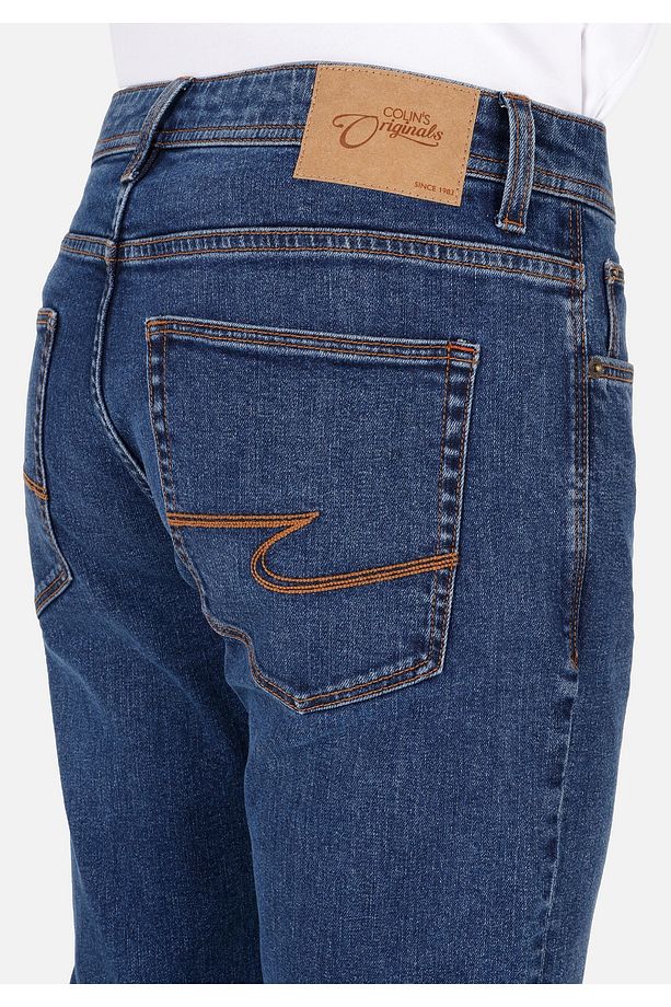 045 Davıd Regular Fit Orta Bel Düz Paça Erkek Mavi Jean Pantolon - 6