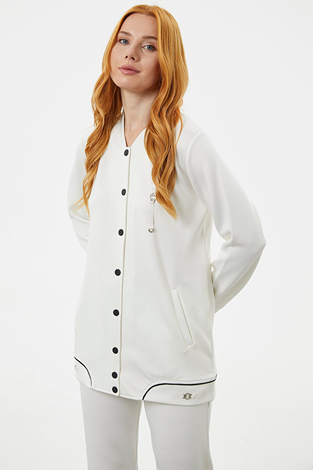 Σετ φόρμας Plus Size Tunic - Εκρού - 5