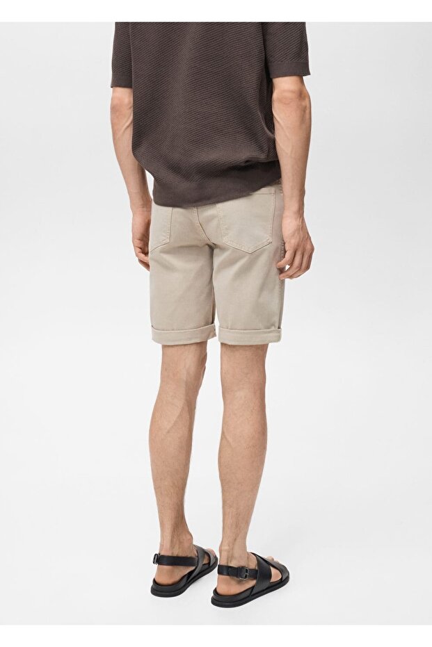 Bermude din bumbac slim - 4