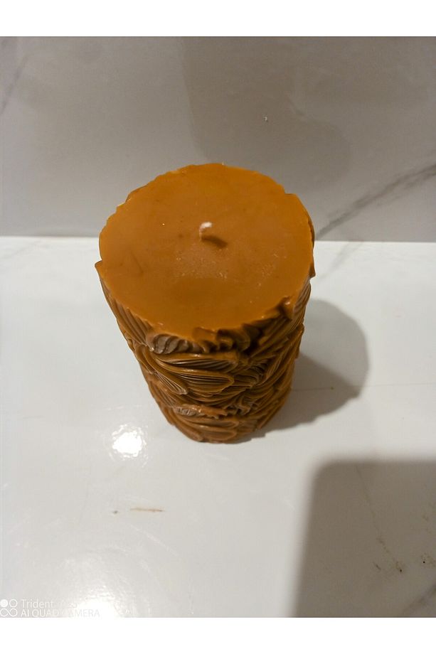 Soya Wax Çiçek Desenli Aroma Terapi Kokulu Büyük Mum - 2