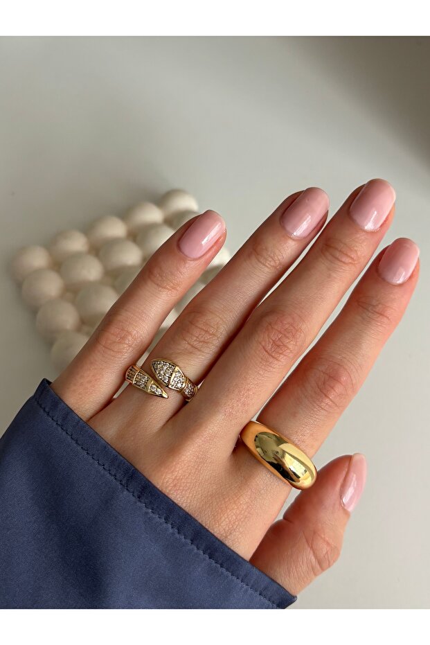 Zircon Stone Snake Ring - 2