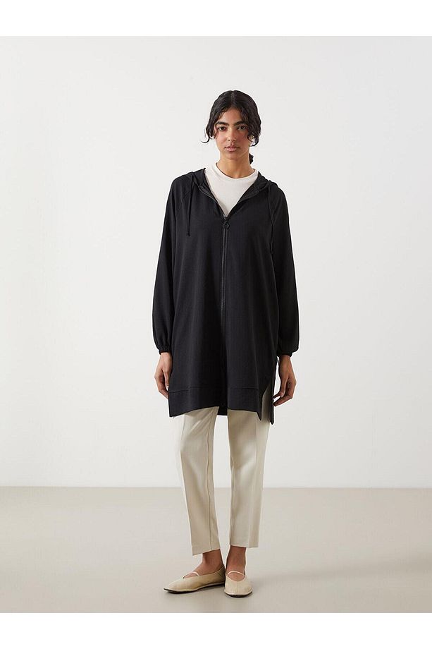 LCW Modest  Kapüşonlu Oversize Kadın Tunik - 2