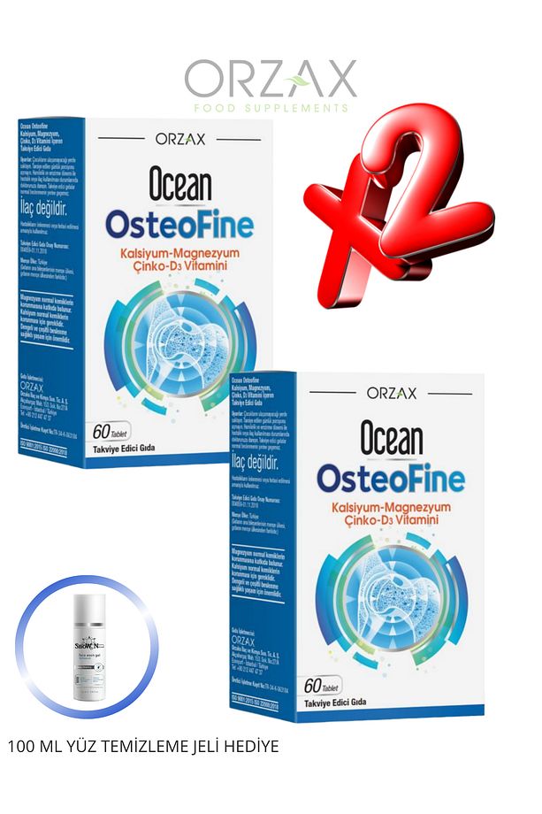 OsteoFine Takviye Edici Gıda 60 Tablet ( 2 ADET ) & 100 ML YÜZ TEMİZLEME JELİ - 1