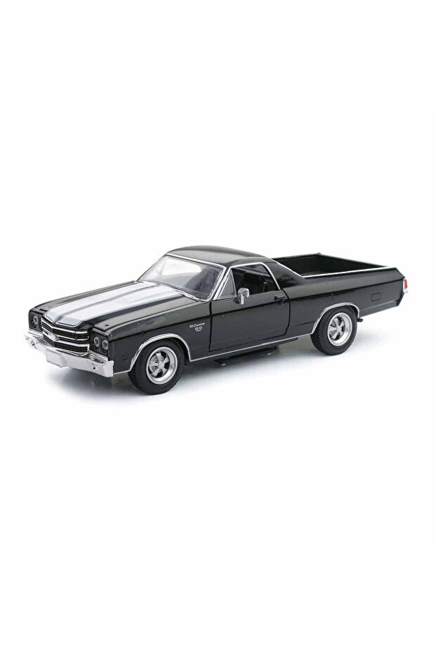 1:25 Muscle Model Car - 1970 Chevrolet El Camino Ss - Black & White