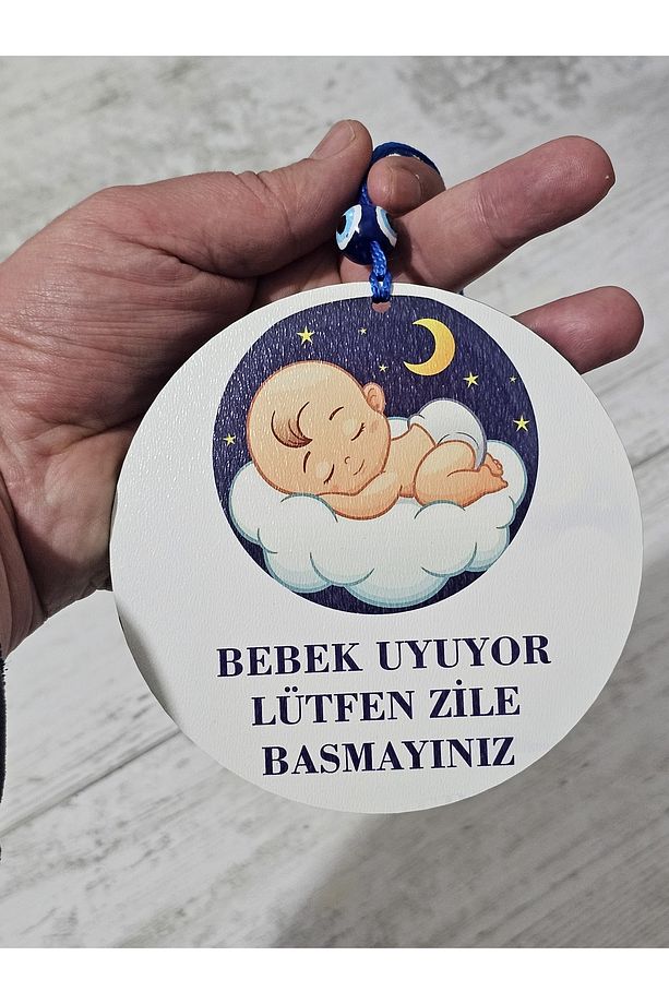 Kapısüsü, "bebek uyuyor lütfen zile basmayınız, ev kapı önü uyarı süsü ikaz işareti - 2