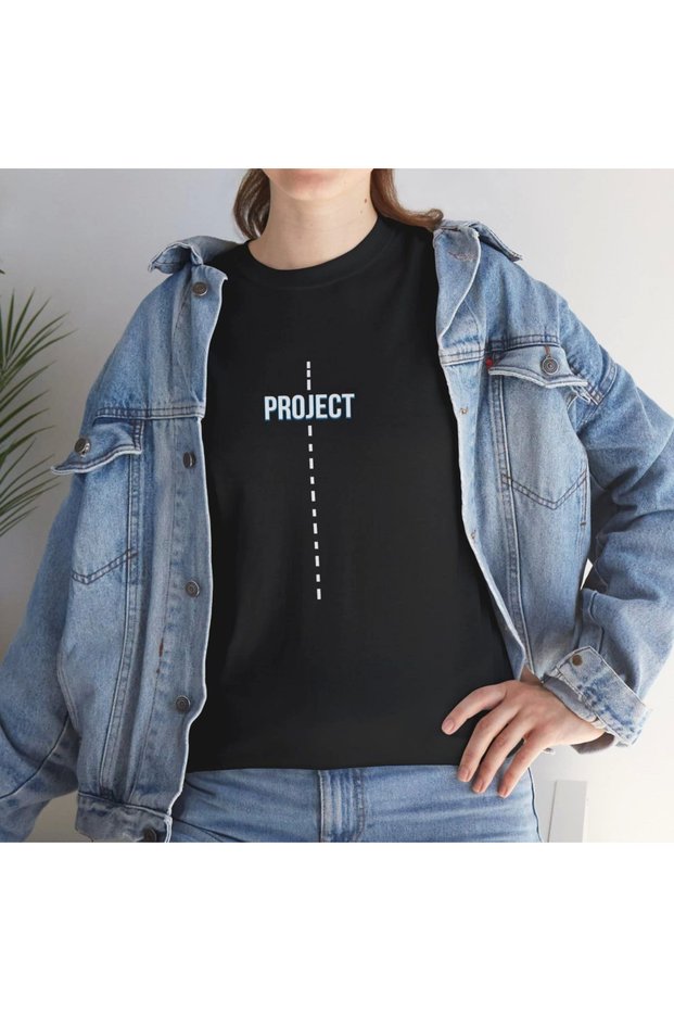 Women's Crew Neck Printed Short Sleeve T-Shirt - Black