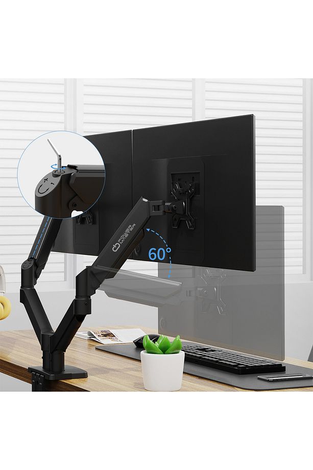 Powermaster 13-32 " LCD / LED Monitör Çift Tutucu, Kol Amortisörlü, Vesa, Monitör Standı 2-20 Kg, - 5