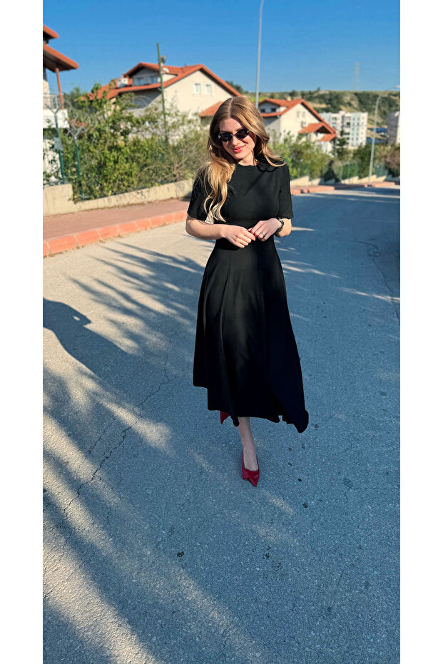 Maxi Boy Volanlı Elbise - 8