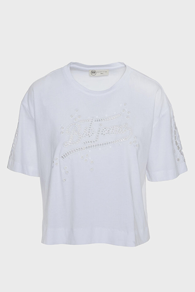 Ajurlu % 100 Pamuk Regular Fit Bisiklet Yaka Bluz BLUZ 053 - 7