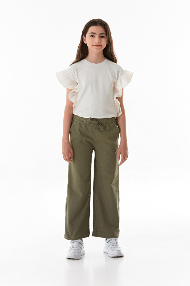Elastic Waist Girl's Palazzo Trousers