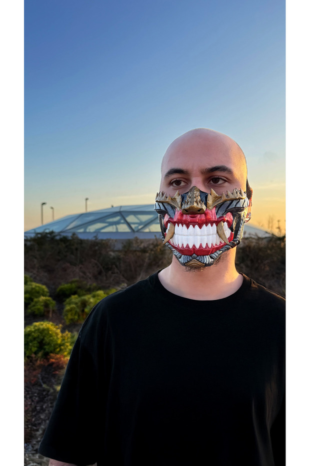 Dark Cyber Samuray Oni Maskesi - 4
