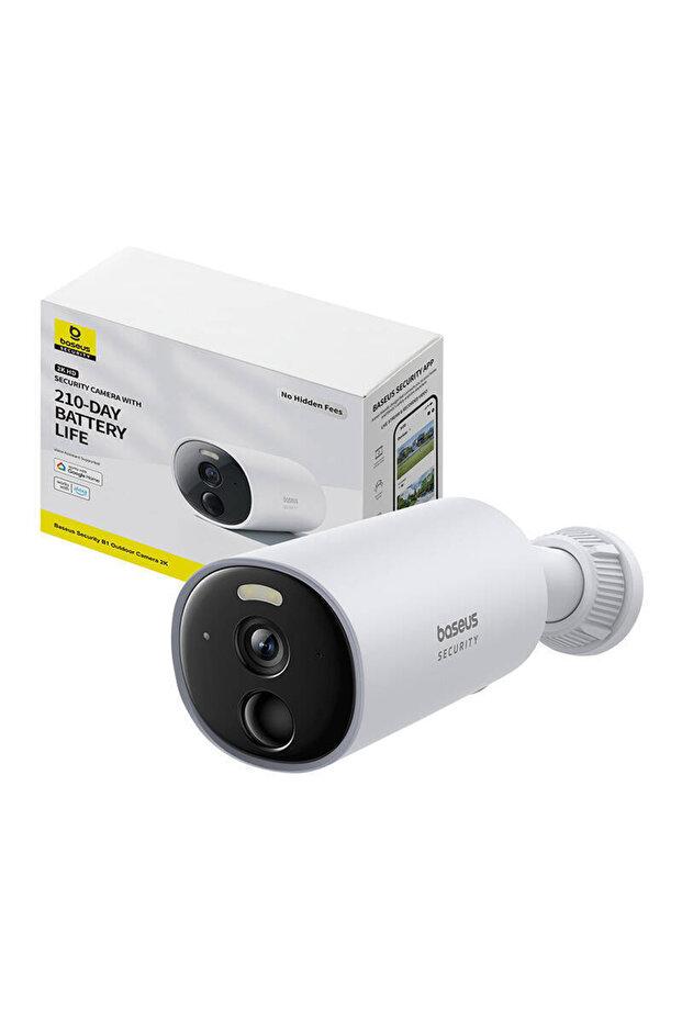 Security B1 Outdoor Camera - 2 K - White - 6