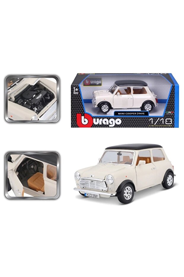 1:18 Mini Cooper 1969 Bej - 1