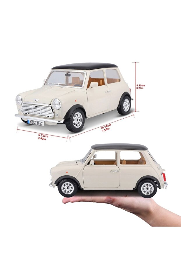 1:18 Mini Cooper 1969 Bej - 2