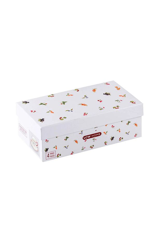 LCW HOME Karışık Baskılı 2 Kişilik Porselen Kahve Fincan Takımı 90 Ml - 4