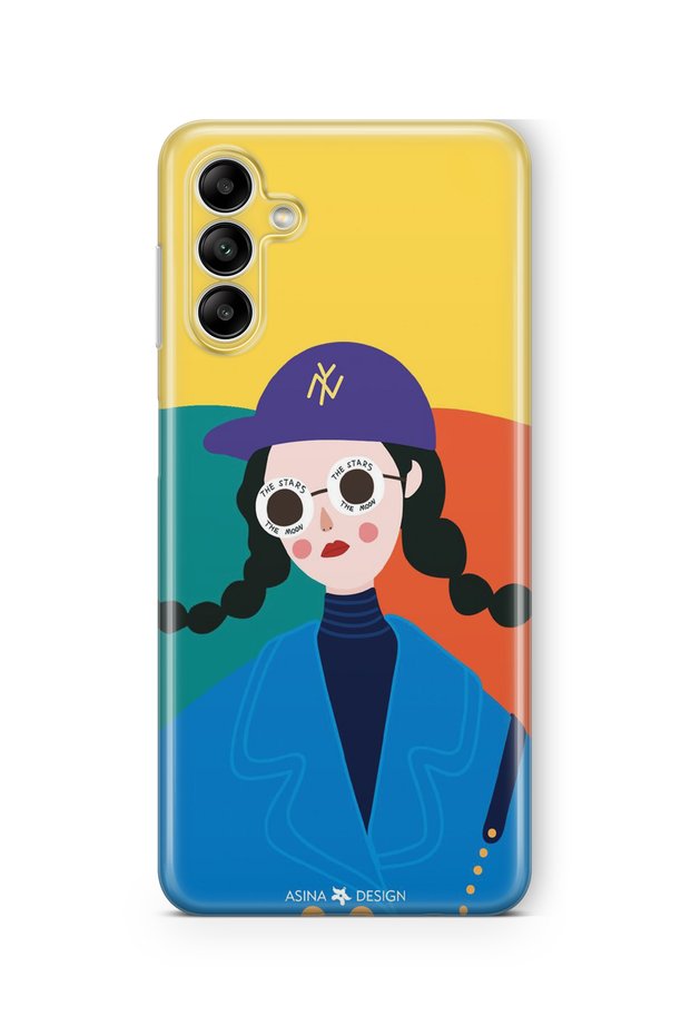 حافظة شفافة مطبوعة بتصميم ناقل متوافق مع هاتف Samsung Galaxy A35