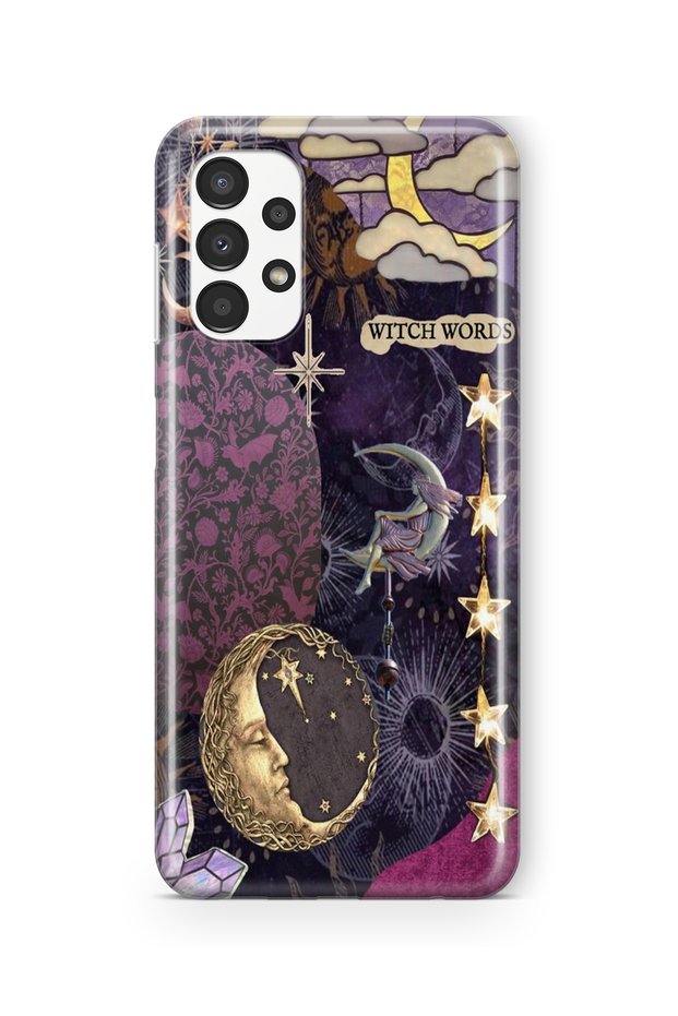 Samsung Galaxy A13 Compatible Witch World Design Printed Transparent Case