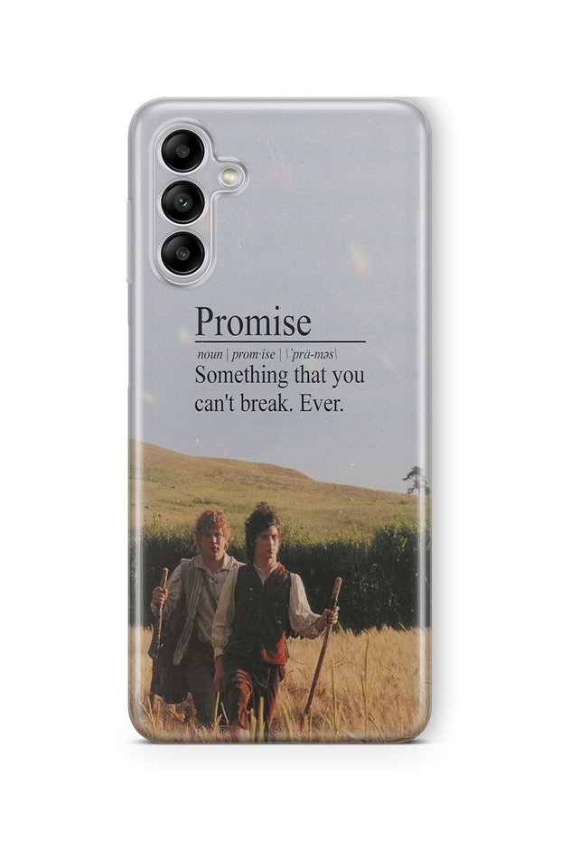 Samsung Galaxy A16 Compatible Lord of the Rings Sam and Frodo Design Printed Transparent Case
