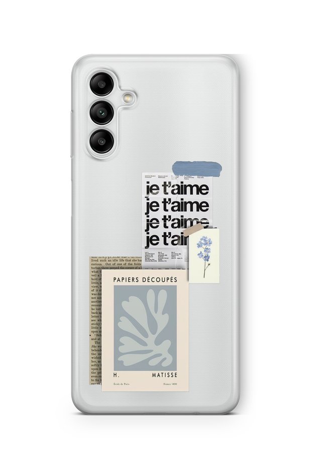Samsung Galaxy S24 Compatible Je Taime Design Printed Transparent Case
