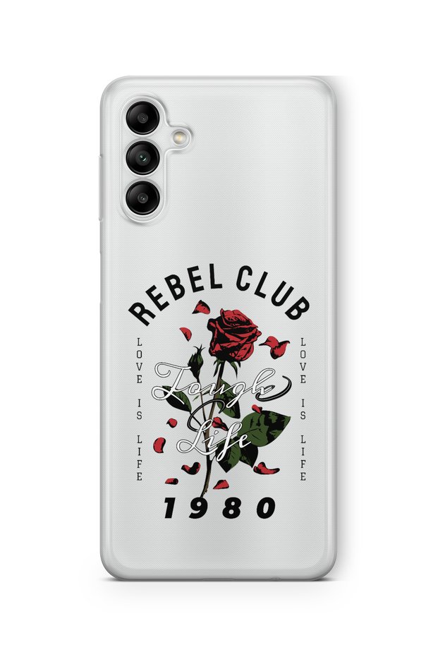 Samsung Galaxy S24 Fe Compatible Rebel Club Design Printed Transparent Case