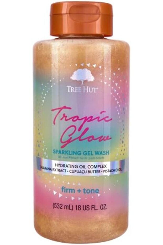 Tree Hut Tropic Glow Sparkling Gel Wash - Hydrating Oil Complex, 532ml - 1