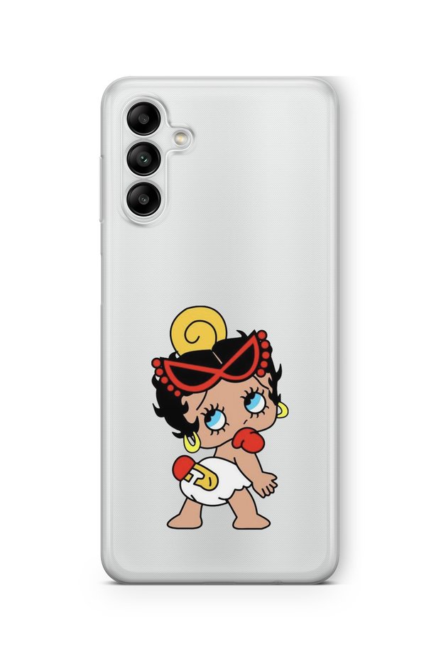 Samsung Galaxy S23 Fe Compatible Baby Betty Boop Design Printed Transparent Case