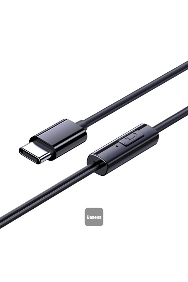 Baseus Encok CZ11 Type-C Wired Earphones - Cluster Black - 3