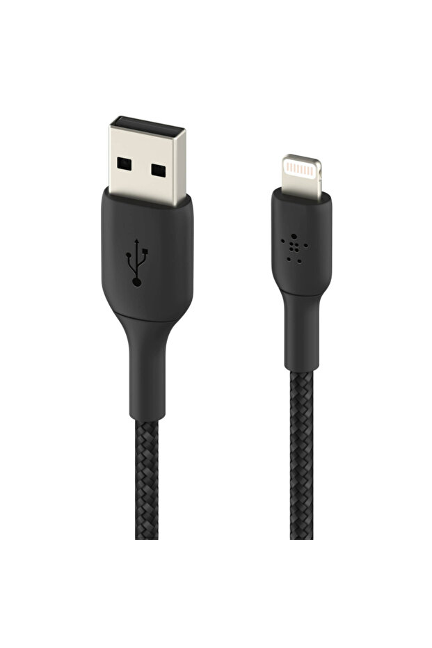 Boost Charge Braided Lightning To Usb-A Cable - 15 Cm - Black - 2