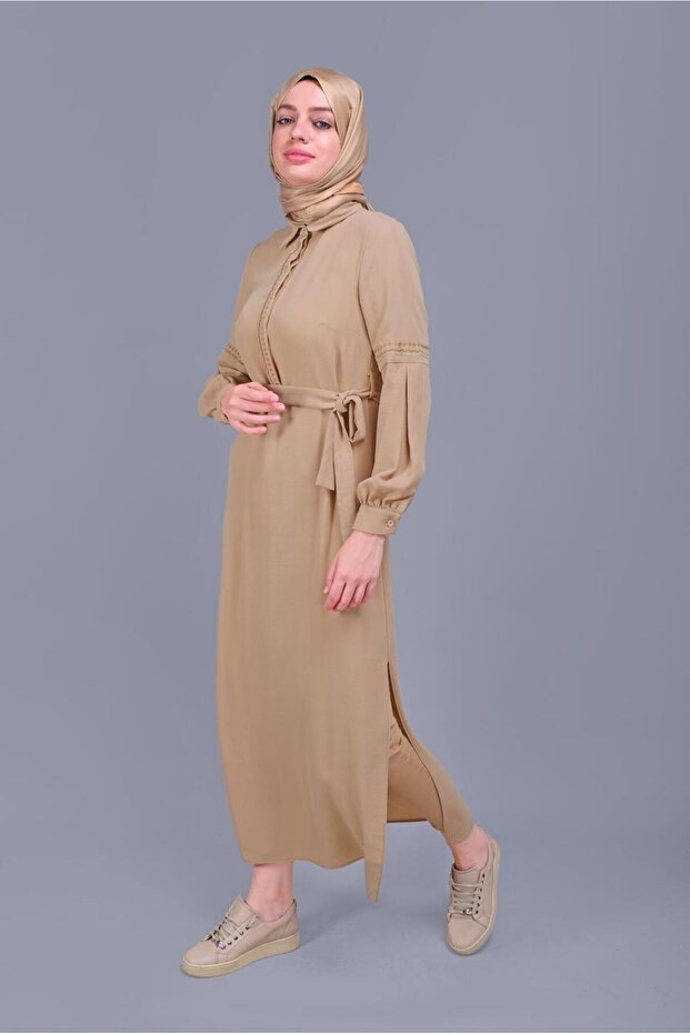 NAKIŞLI KUŞAKLI TUNİK 40739 - 2