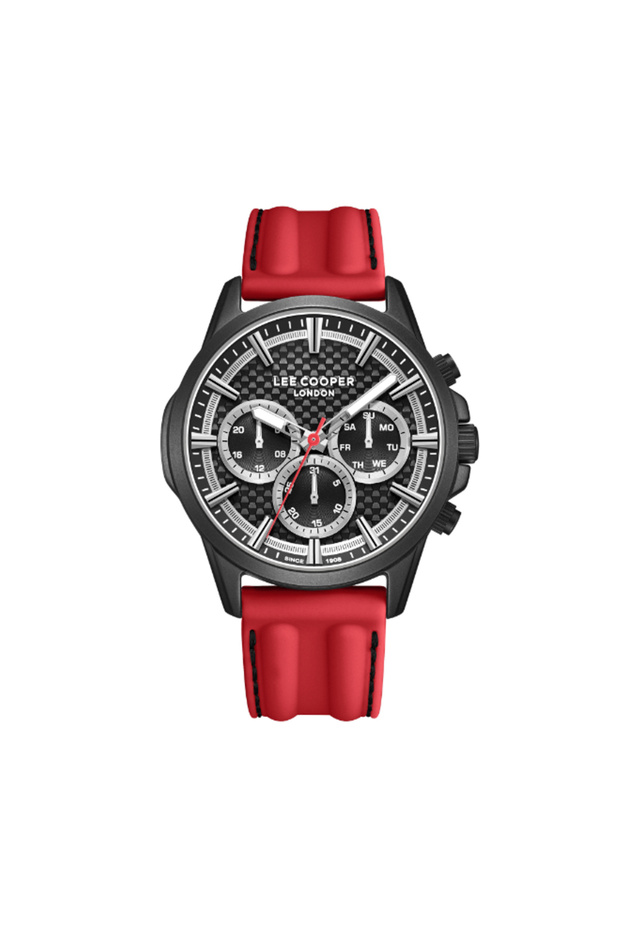 ساعة لي كوبر متعددة الوظائف للرجال بمينا أسود - LC08048.658 - 1