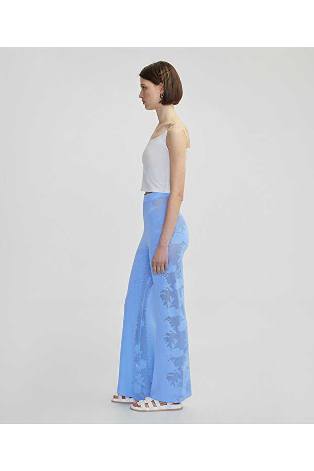 Jakarlı triko pantolon - 2